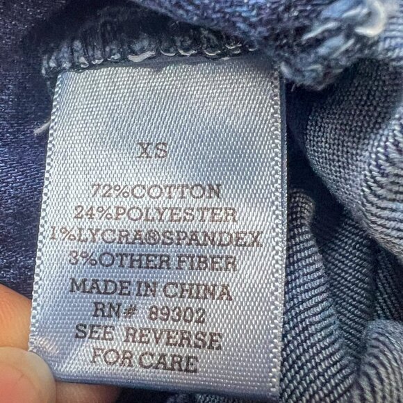 Altar'd State Dark Wash Denim Paper Bag Mini Skirt Size XS - Picture 5 of 6